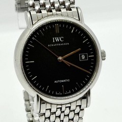 IWC Schaffhausen Watch Portofino -7s/d IW353306 Black Automatic Men’s Working