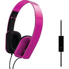 Sentry Folding Headphones with In-Line Mic, Pink (DLX23)