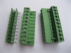 100 x Angle 10pin/way 5.08mm Screw Terminal Block Connector Green Pluggbale Type