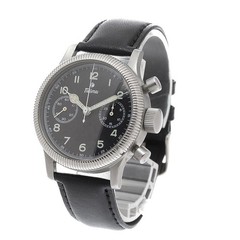 TUTIMA 1941 Flieger Chronograph Manual Mens Watch Black Dial Stainless Steel