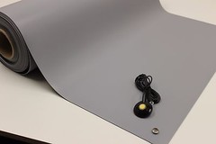 2LAYER RUBBER ESD ANTI-STATIC GROUNDING MAT- 24 X 36 W/GROUND CABLE-GRAY