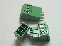 100 pcs 3pin Pitch 3.81mm Screw Terminal Block Connector Green Pluggable Type