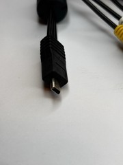 Cable Lot Micro Av USB Connector RCA Audio Video Composite Black Lot Of 4 Mix