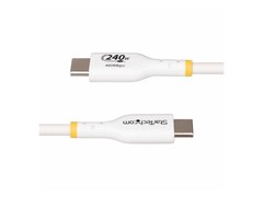 StarTech.com 6ft White USB-C Charging Cable – USB-IF Certified USB C Cable –