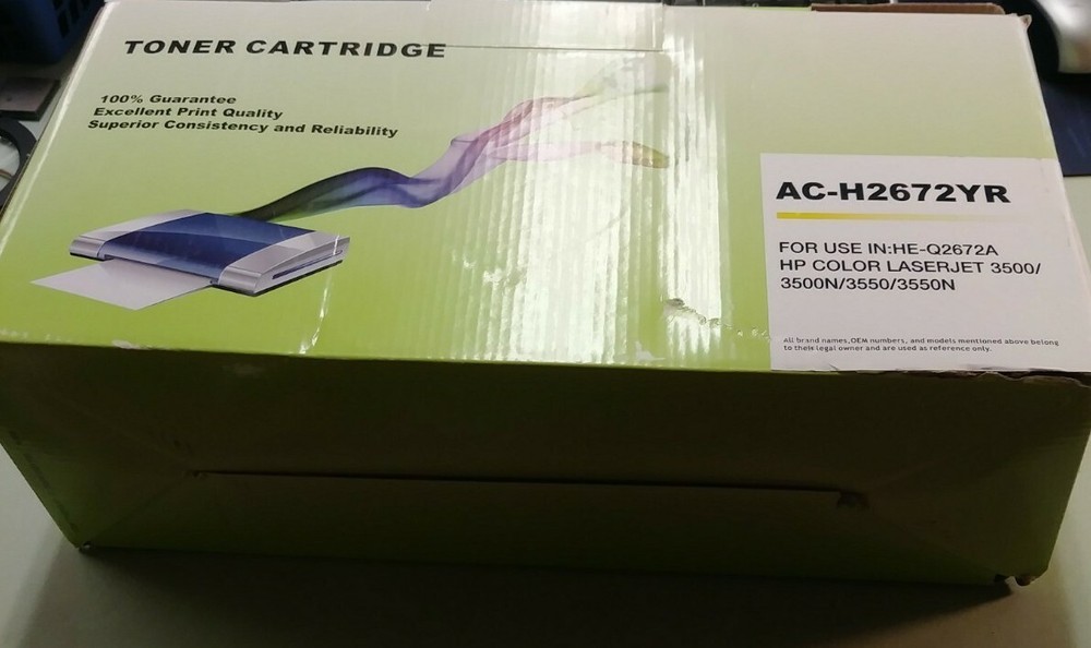 Ink Cartridge for HP color LaserJet 3500/3500N/3550, Yellow Ink