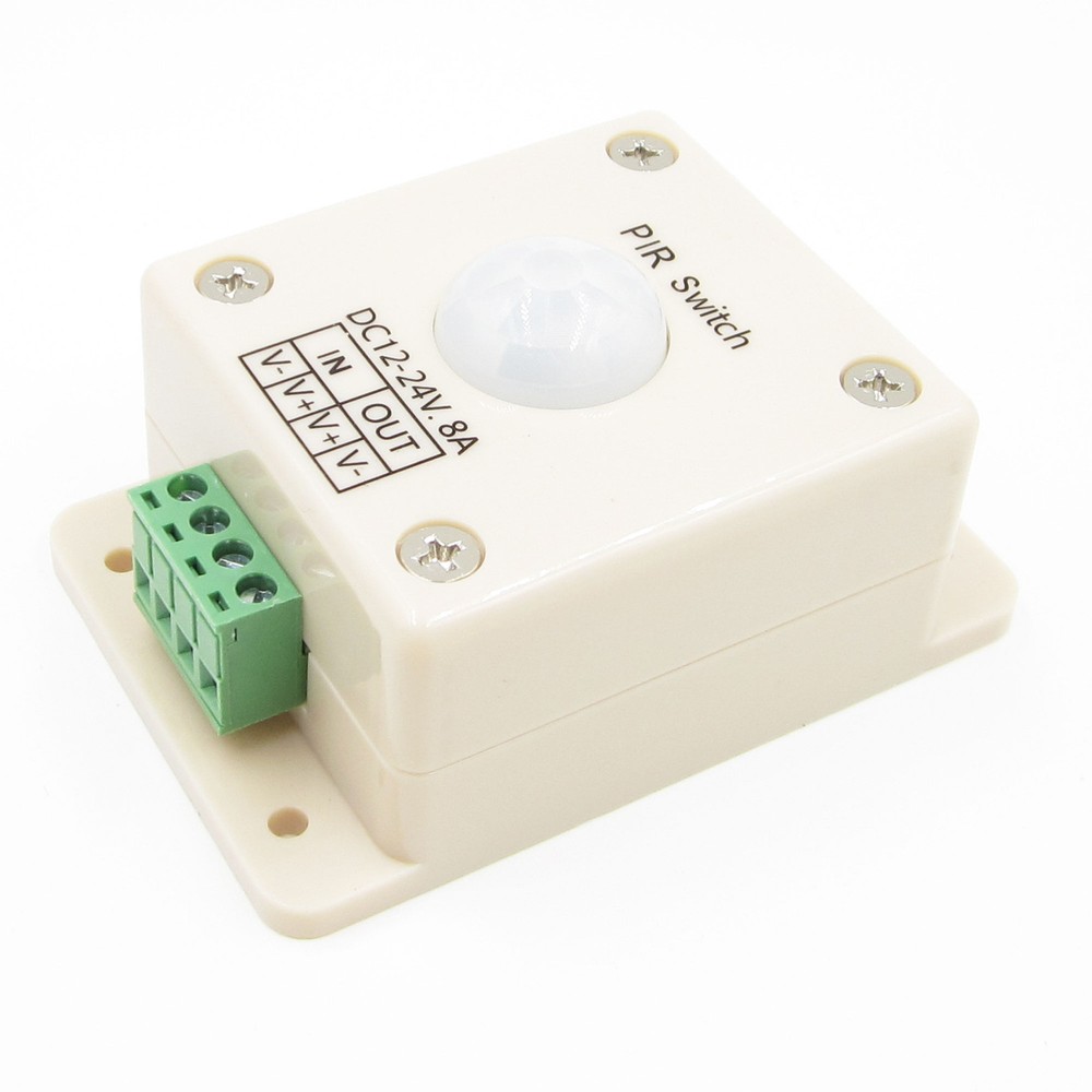 PIR Switch 8A PIR Motion Sensor DC 12-24V For LED Strip Light Bulb Infrared