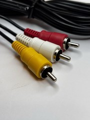 Cable Lot Micro Av USB Connector RCA Audio Video Composite Black Lot Of 4 Mix