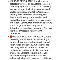 Metal Detector Lightweight 2.8lbs with 8″ Search Gold & Coins with Headphones –