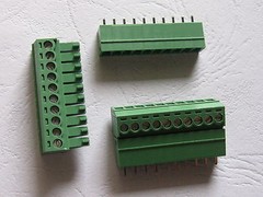 20 pcs 10 pin 3.81mm Screw Terminal Block Connector Plugable Type Green Straight