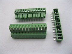 5 pcs Angle 90° 12 pin /way 3.81mm Screw Terminal Block Connector Pluggable Type