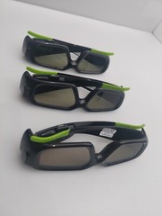 3 nVIDIA 3D Vision 3D Glasses 642-10701-0003-000 Untested As-is