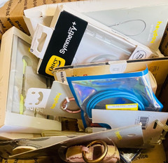 OtterBox Symmetry+ Mixed Lot Phone Case Packaging, Cables & Assorted Items