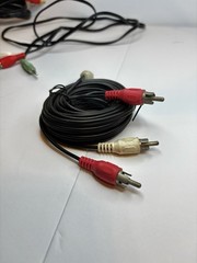 Cable Lot Micro Av USB Connector RCA Audio Video Composite Black Lot Of 4 Mix