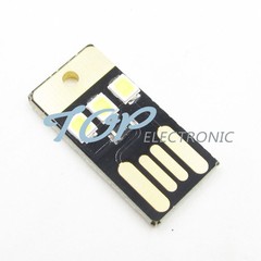 5PCS Card Lamp Bulb Led Keychain Mini LED Night Light Portable USB Power White