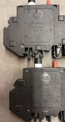 LOT OF 2 MIXED ALLEN BRADLEY CIRCUIT BREAKERS 1492-GH100 125V 1492-GH015 250V
