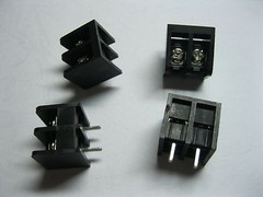 20 pcs Screw Terminal Block Connector 2 pin 6.35mm Barrier Type Black DC29B New
