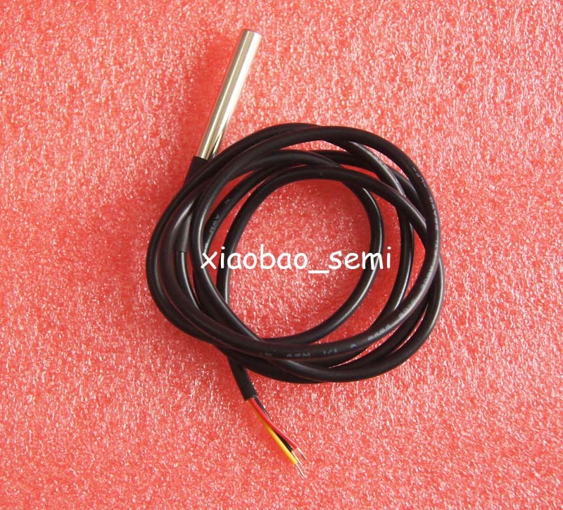 10pcs New Waterproof Digital Thermal Probe or Sensor DS18B20 18B20 Length 1M