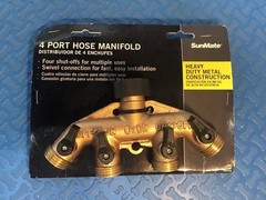 Orbit SunMate 56656 Brass Faucet 4-port Manifold NEW