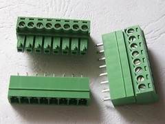 100 pcs 8 pin 3.5mm Screw Terminal Block Connector Pluggable Type Green straight