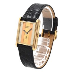 Cartier Must Tank Vermeil Trinity Ladies Watch SV925 Manual Winding Guarantee