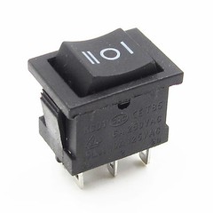 6-Pin DPDT 3-Position Snap in Boat Rocker AC ON-OFF-ON Switch 10A/125V 6A/250V