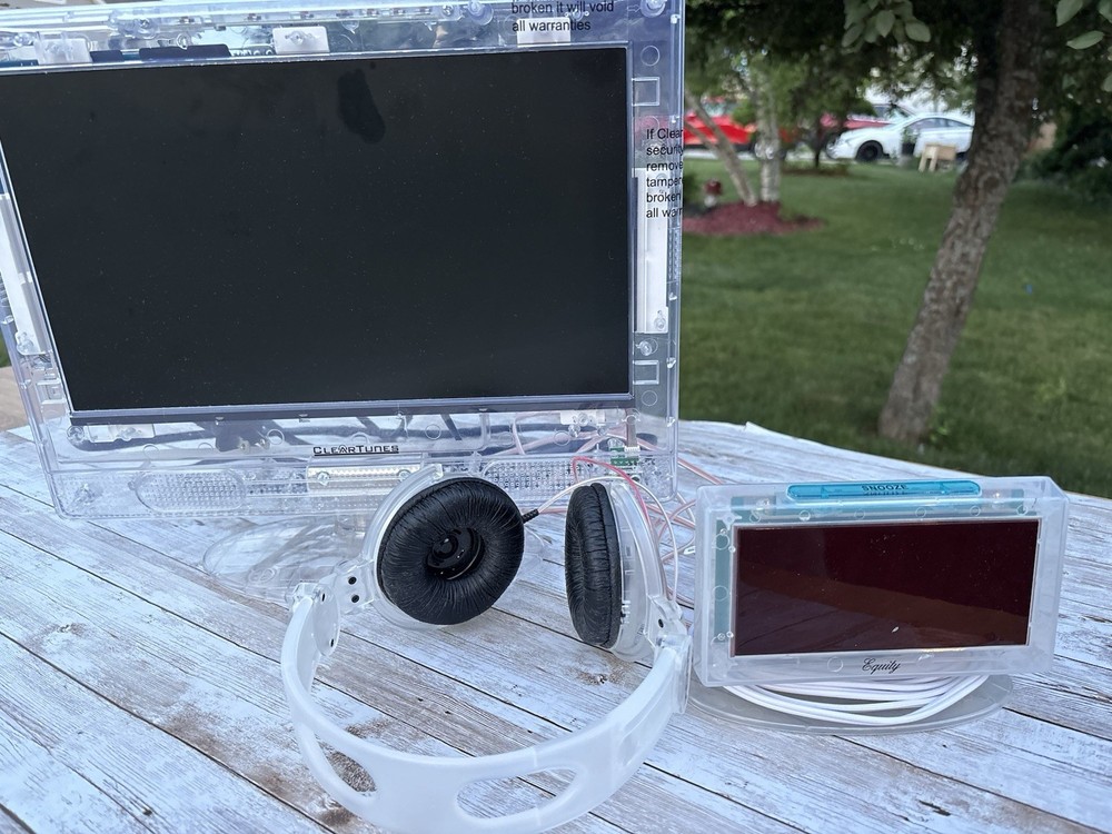 ClearTunes TV Bundle w/ Clear Headphones & Equity Clock