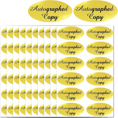 Autographed Copy Stickers Gold Foil Autographed Sticker Gold Foil Labels | 1008