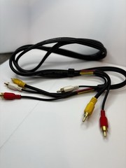 Cable Lot Micro Av USB Connector RCA Audio Video Composite Black Lot Of 4 Mix