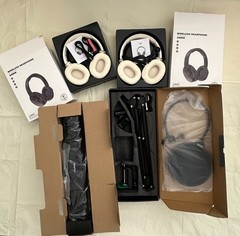 Yotto Microphone Accessory Set, Saiyin 17″ Sound Bar, Wireless ANC Headphones