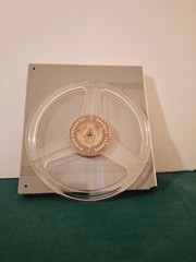 Vintage Grundig Tonband Empty Plastic 7 In 1/4 open Reel in BASF hard case