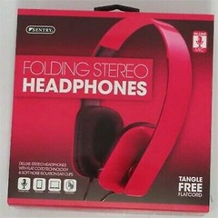 Sentry Folding Headphones with In-Line Mic, Pink (DLX23)
