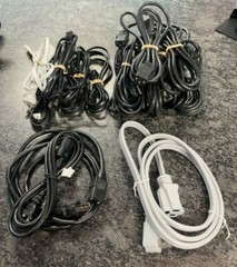 Power Cords, Assorted Lot, 18 Cords