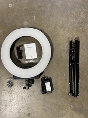 GEEKOTO LED Ring Light with Stand, Power Adapter, and Carrying Case