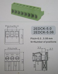 120 pcs 5.08mm Close Angle 4 pin Screw Terminal Block Connector Pluggable Type