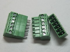 100 pcs 6pin/way Pitch 3.5mm Screw Terminal Block Connector Green Pluggable Type