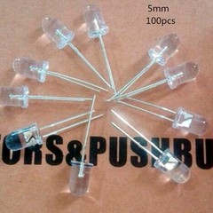 10pcs 5mm White 30000mcd ULTRA BRIGHT Water Clear CAR/BOAT LED FREE RESISTOR