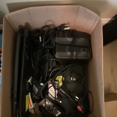 Consumer Electronics Mixed Lot Box of Assorted Cables, Adapters & Chargers
