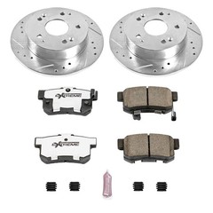 Power Stop K2270-26 Rear Z26 Carbon Fiber Brake Pads with Drilled & Slotted B…