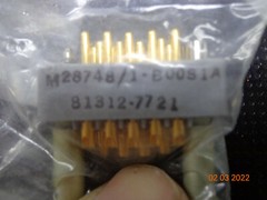 1PC M28748/2 A0001A Mil Spec Connector Plug jack 9 pos Winchester Litton gold
