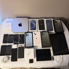 Apple products lot (28 items) Iphones, Mini Mac, tablet, boxes, accessories more