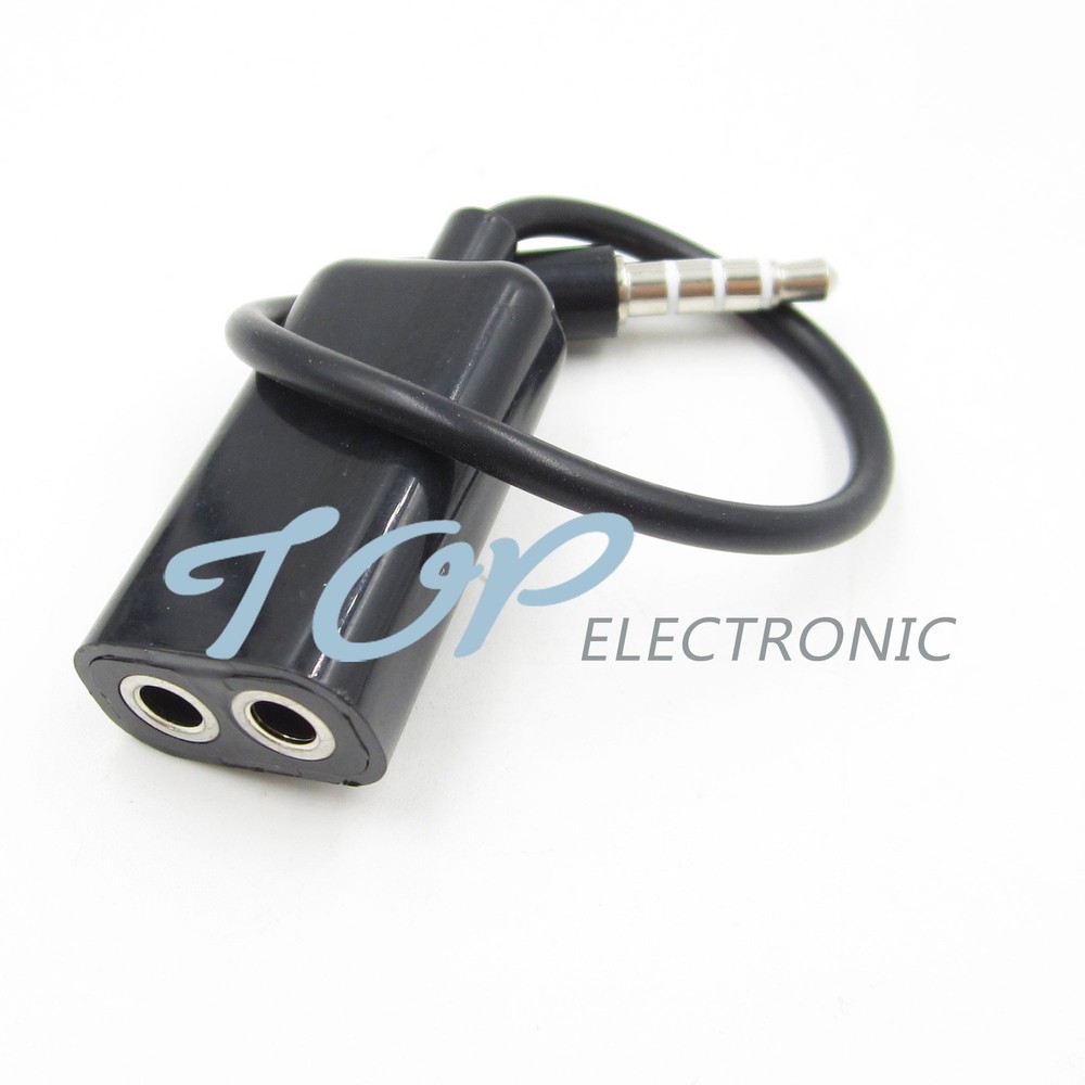 3.5mm Male To 2 Female Splitter Audio Stereo AUX Earphone Mic Adapter Connector