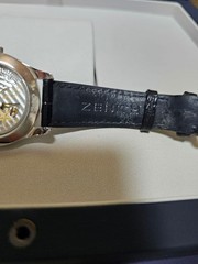 Zenith Elite Heritage Ultra Thin Ladies Watch White Round Dial Black Band Box