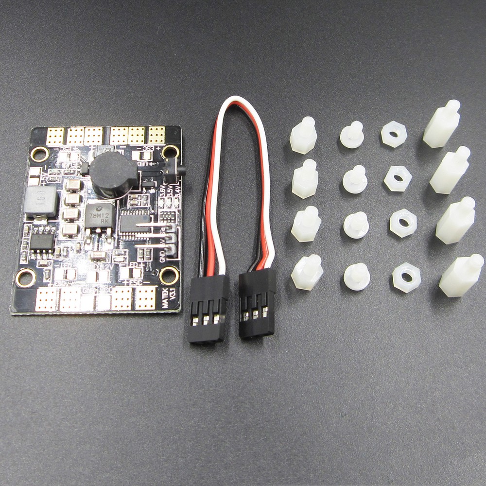 Matek PDB LED & POWER HUB BEC LED Lighting Control Tracker Low Voltage Alarm