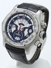 Ebel Discovery Chronograph 1911BTR 9139L72 Men’s Watch Stainless Steel Leather