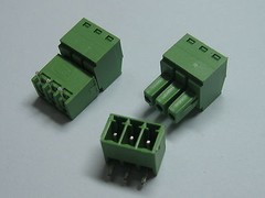 50 pcs Screw Terminal Block Connector 3.81mm Angle 3 pin Green Pluggable Type
