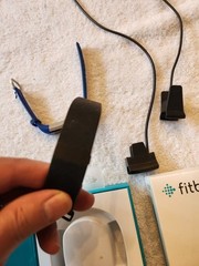 Lot Of 2 Fitbit Watches + Bands + Charging Cables + Boxes Need New Battery