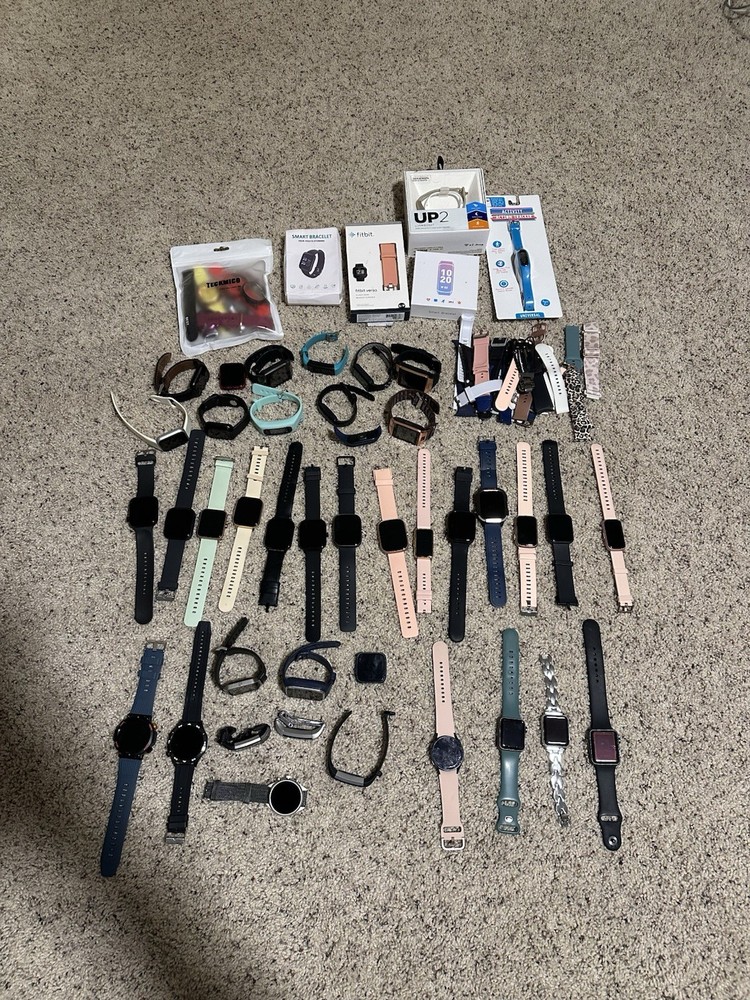 Bulk Lot Of Smart Watches Apple, Samsung, Fitbit, Etc With Accessories