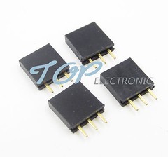 30PCS New Single Row 1×3 pins 2.54mm Female Header Straight Connector