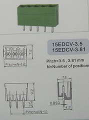 60 pcs 10 pin 3.81mm Screw Terminal Block Connector Plugable Type Green Straight