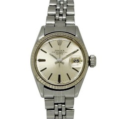 ROLEX 6517/4 Oyster Perpetual Date 1967 Automatic Silver White Gold SS